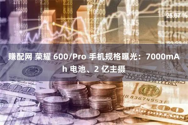 赚配网 荣耀 600/Pro 手机规格曝光：7000mAh 电池、2 亿主摄